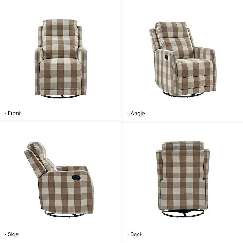 Diana Modern Polyester 360-degree Swivel Rocker Recliner by HULALA HOME