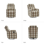 Diana Modern Polyester 360-degree Swivel Rocker Recliner by HULALA HOME
