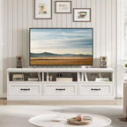 70 Mid-Century Modern Entertainment Center with Storage Drawer & Open Shelves