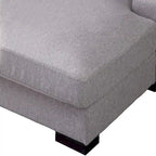 Modern Mid-Century Oversized Chaise Sleeper Sofa with Pillow