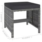 vidaXL Patio Dining Set Dining Table and Chairs Poly Rattan and Wood