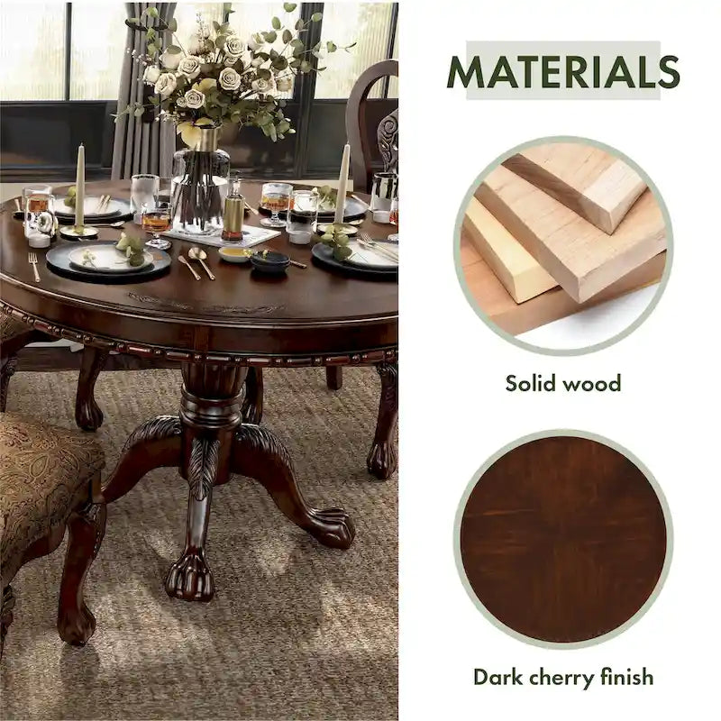 Formal Brown Cherry 48-inch Dining Table