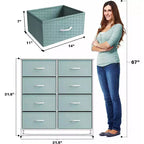 Sorbus 8 Drawers Dresser- Storage Unit with Steel Frame, Wood Top, Fabric Bins - for Bedroom, Closet, Office and more