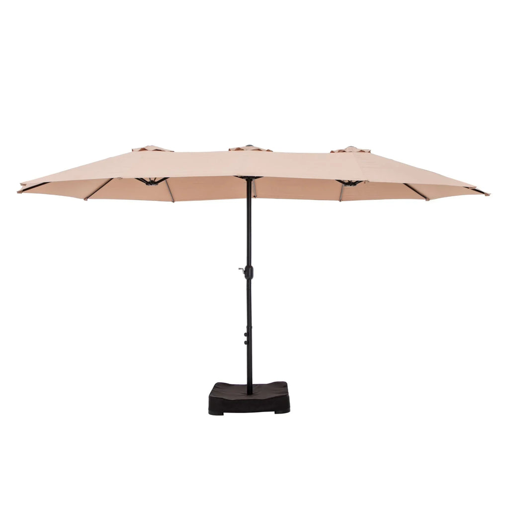MAISON ARTS 15ft Double-Sided Patio Extra Large Twin Umbrella with Base Included