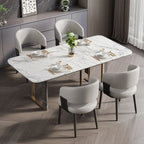 Modern Glam Leather Upholstered Dining Chair