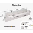 Dyonery Modular Corduroy Sectional Sofa with Washable Covers