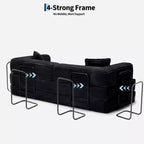 80.7 5-in-1 Convertible Sleeper Sofa Bed ??Corduroy, 1200 lbs, No Assembly