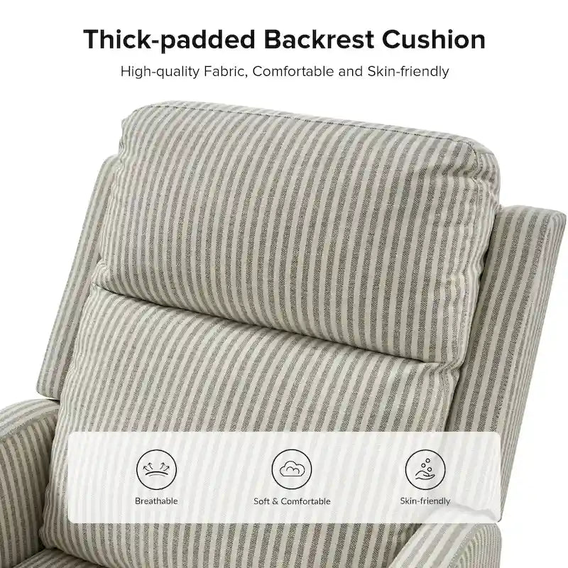 Diana Modern Polyester 360-degree Swivel Rocker Recliner by HULALA HOME