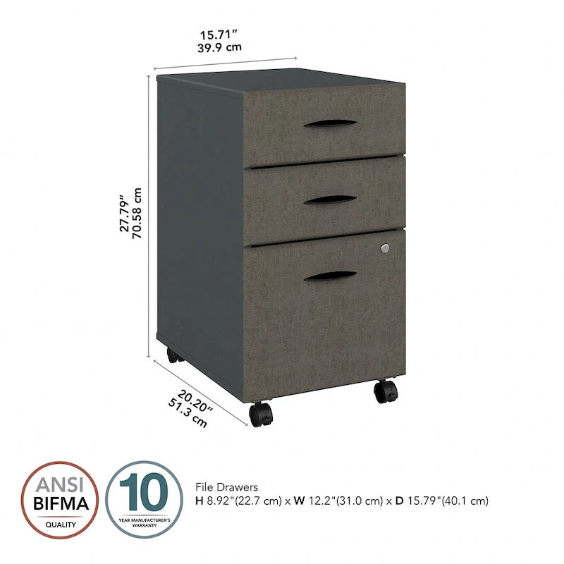 Series A Advantage Beech 3-drawer File