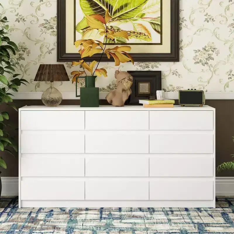 Famapy Modern 12-Drawers Dresser Sleek Chest of Drawers