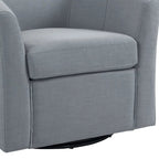 Set of 2 Modern Upholstered Swivel Barrel Chair Living Room Accent Chair