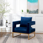 Roundhill Furniture Lenola Contemporary Upholstered Accent Armchair