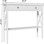47 Console Table with Drawers - 11.81D x 47.24W x 31.5H