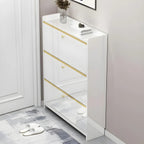 Entryway Glam Black Shoe Storage with Adjustable Shelves