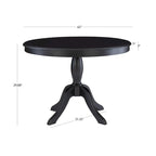 Round Solid Wood Pedestal Table