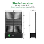 MAYEERTY Planter Box with Trellis Iron Black Parallel Line 01 Louvered Classic Combined Style 72x47x16in 3-Piece Set