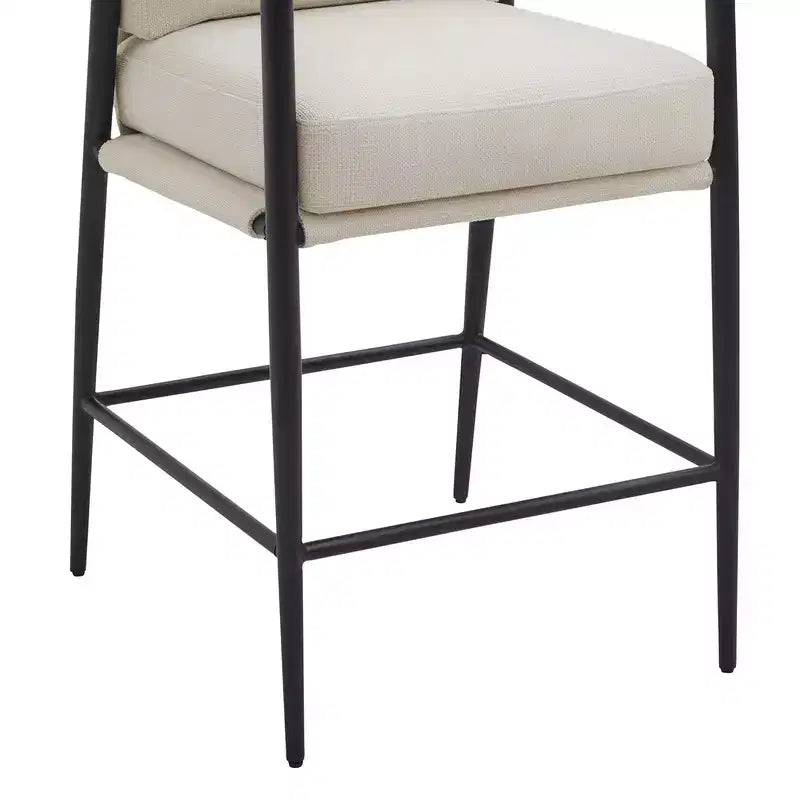 Spruce&Spring Modern Counter Stools with Arm & Metal Frame Set of 2