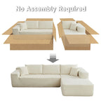 Modern Upholstery Chaise Sofa with Pillows for Living Room