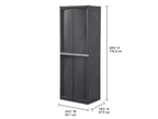 Sterilite 2 Pack Adjustable 4-Shelf Garage Storage Cabinet Bin Organizer, Gray
