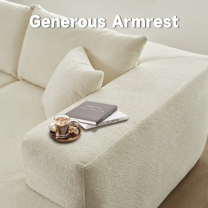 Modern Upholstery Chaise Sofa with Pillows for Living Room