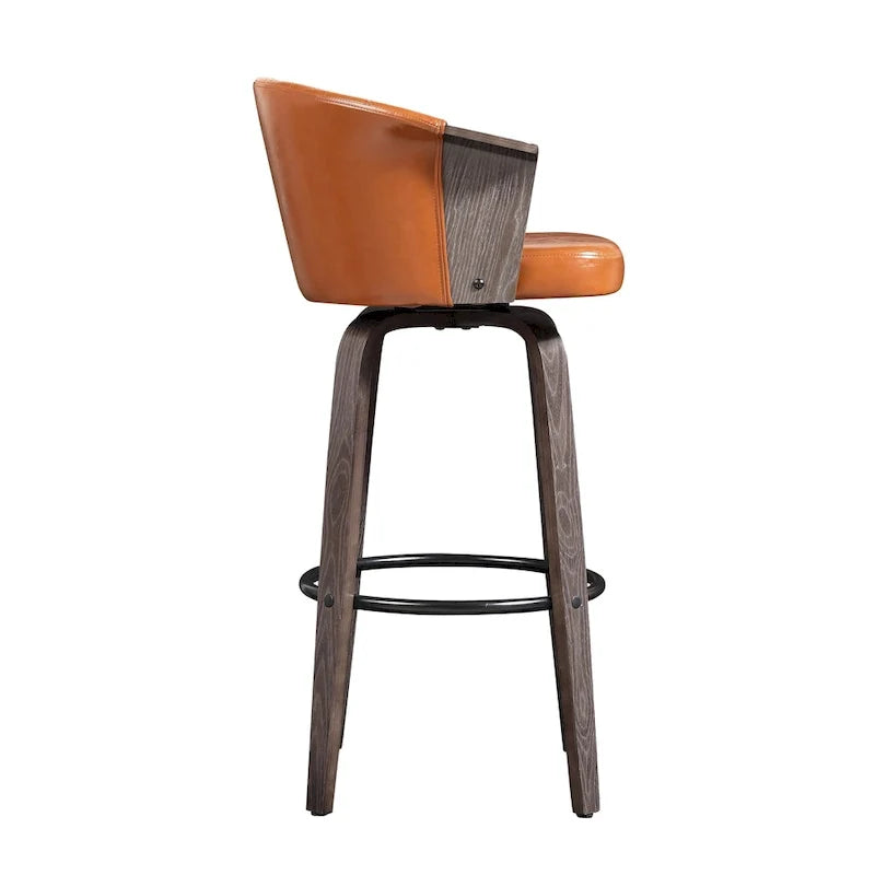 Art Leon Mid-century Modern Swivel Counter Stools (Set of 2)