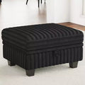 Belffin Corduroy Fabric Ottoman with Storage Ottoman for Modular Sectional Couch