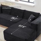 Modern Upholstery Chaise Sofa with Pillows for Living Room