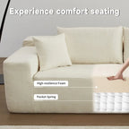 Modern Upholstery Chaise Sofa with Pillows for Living Room
