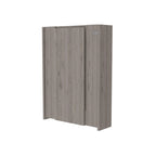 Foldable Table Tacoma, Seven Interior Shelves, White Finish,High quality and durable