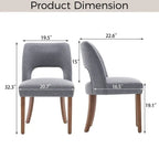 Set of 4 Fabric-upholstered Dining Chairs