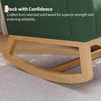 Modern Soft Rocking Chair with Pillow & Side Pockets, for Living Room, Bedroom