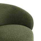 Spruce&Spring Upholstered Swivel Accent Barrel Chair with Wood Base