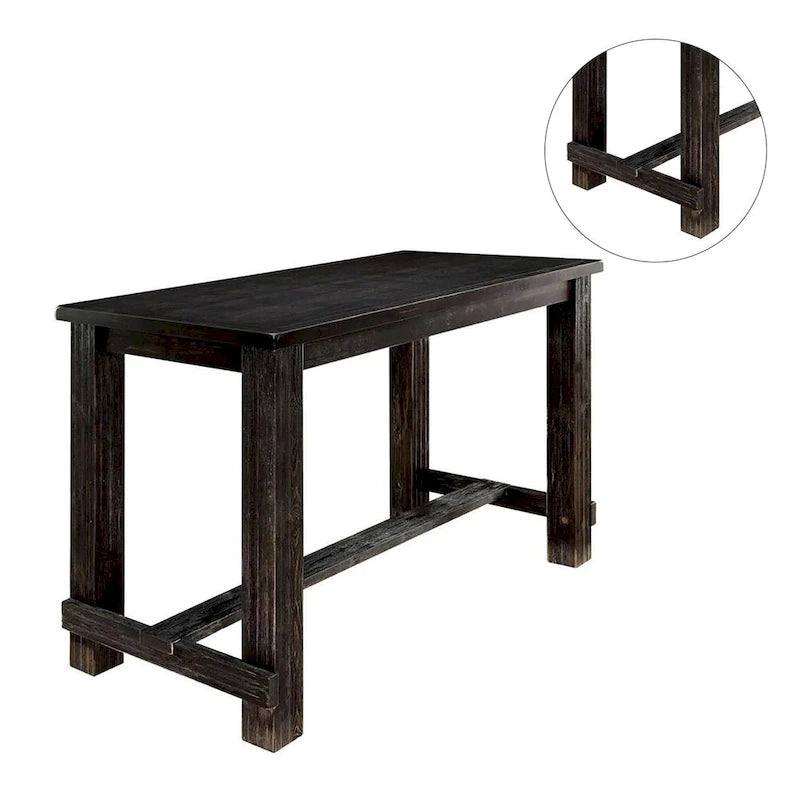 Rustic Wooden Rectangular Bar Table