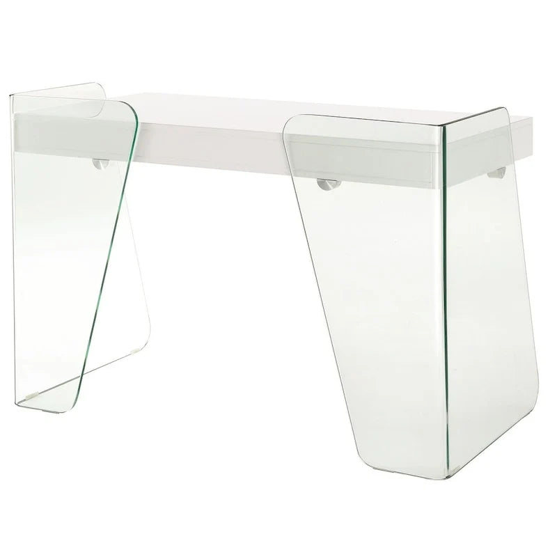 ARCHIE office desk with clear glass.