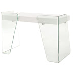 ARCHIE office desk with clear glass.