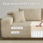Modern Upholstery Chaise Sofa with Pillows for Living Room