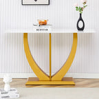 Modern and simple rectangular glass console table