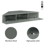 47 Corner Floating TV Stand, 3 Shelves, Transitional Style, Space-Saving Wall Mount