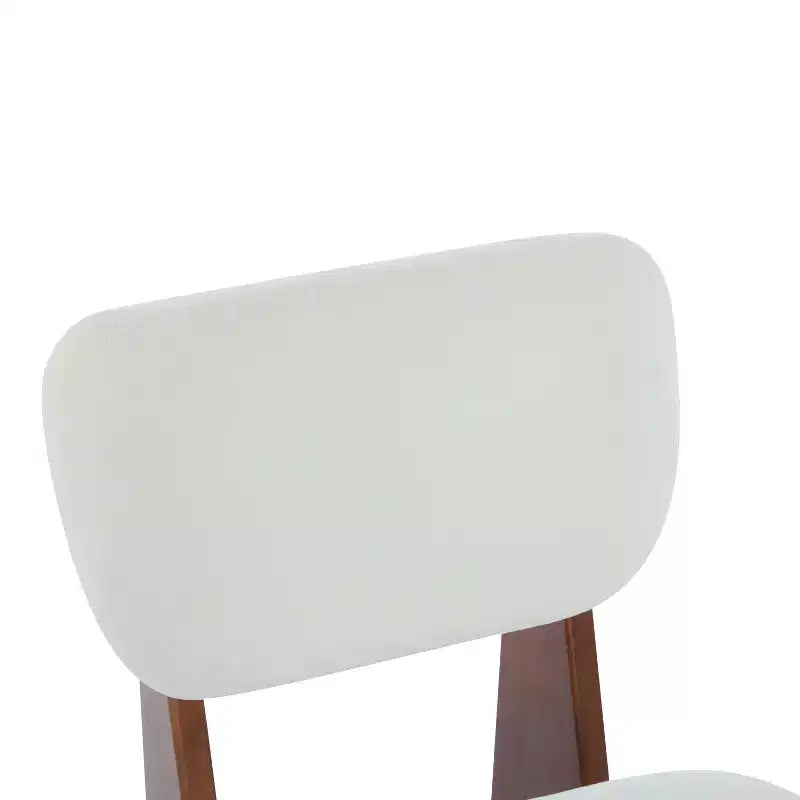 Set of 2 Modern Beige Lounge Chairs with Polyester Upholstery, Sturdy Wood Base, for Various Rooms