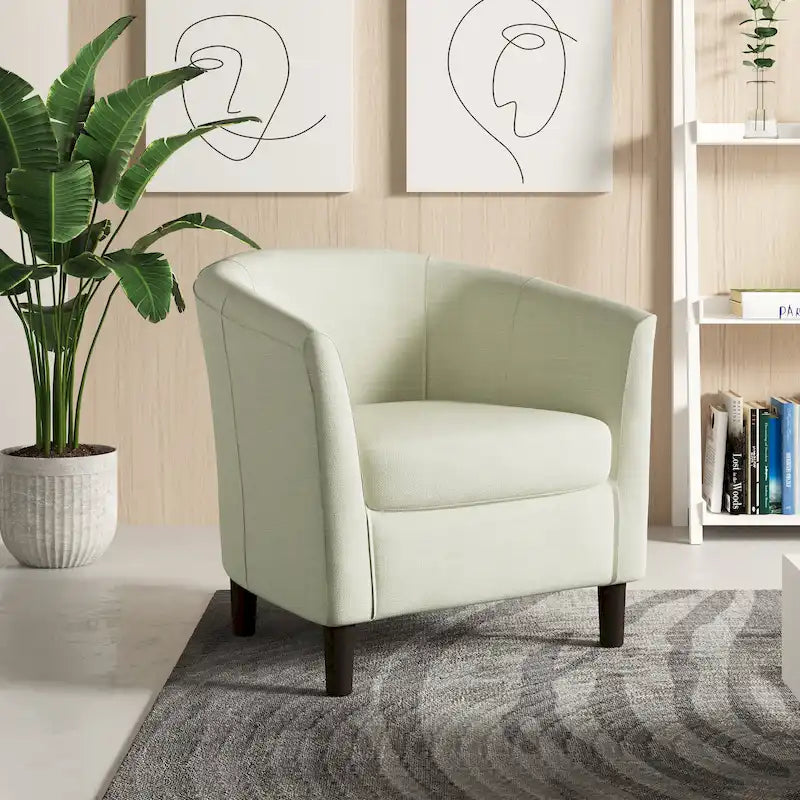 Modern Barrel Accent Chairs Cozy Armchair Club Chair