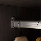Hitow Armoire Double Drawer Mirrored Door Closet Zoned Storage