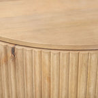Light Brown Solid Wood Accent Cabinet