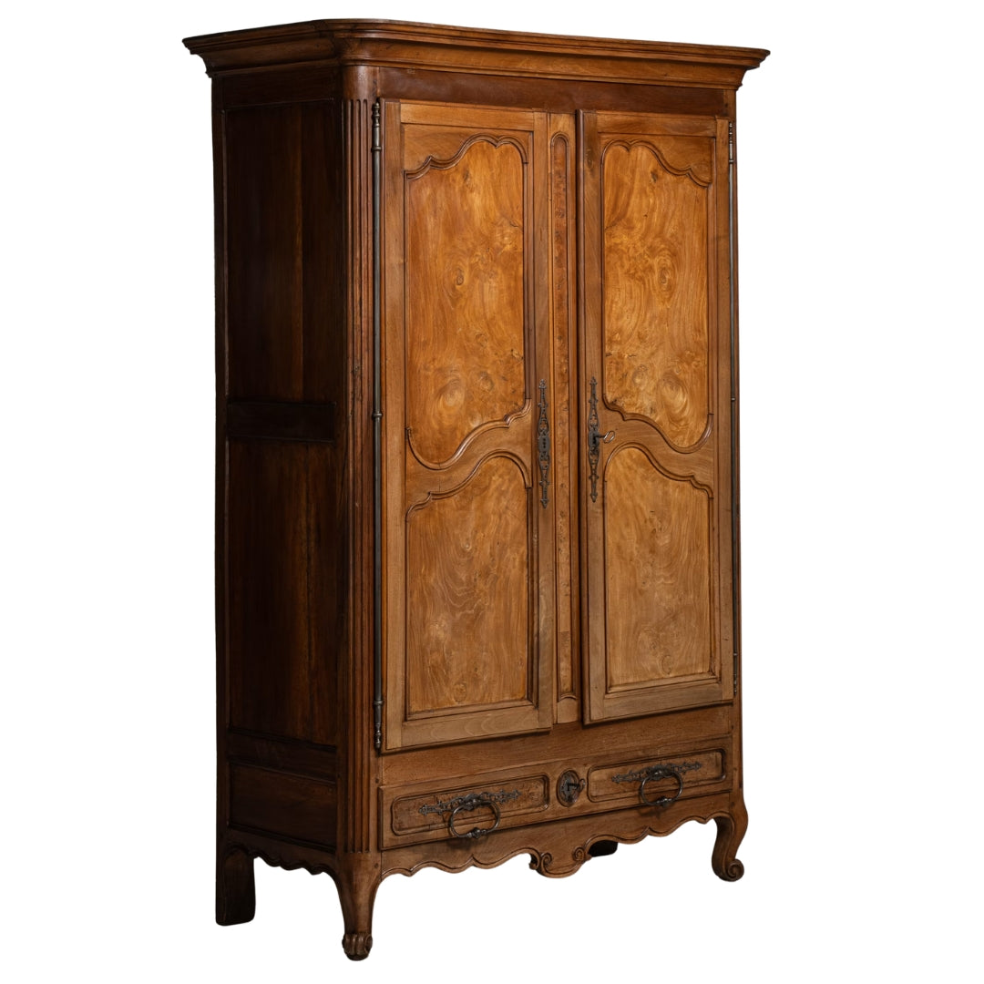 Antique French Renaissance Revival Walnut Armoire,  Circa 1840