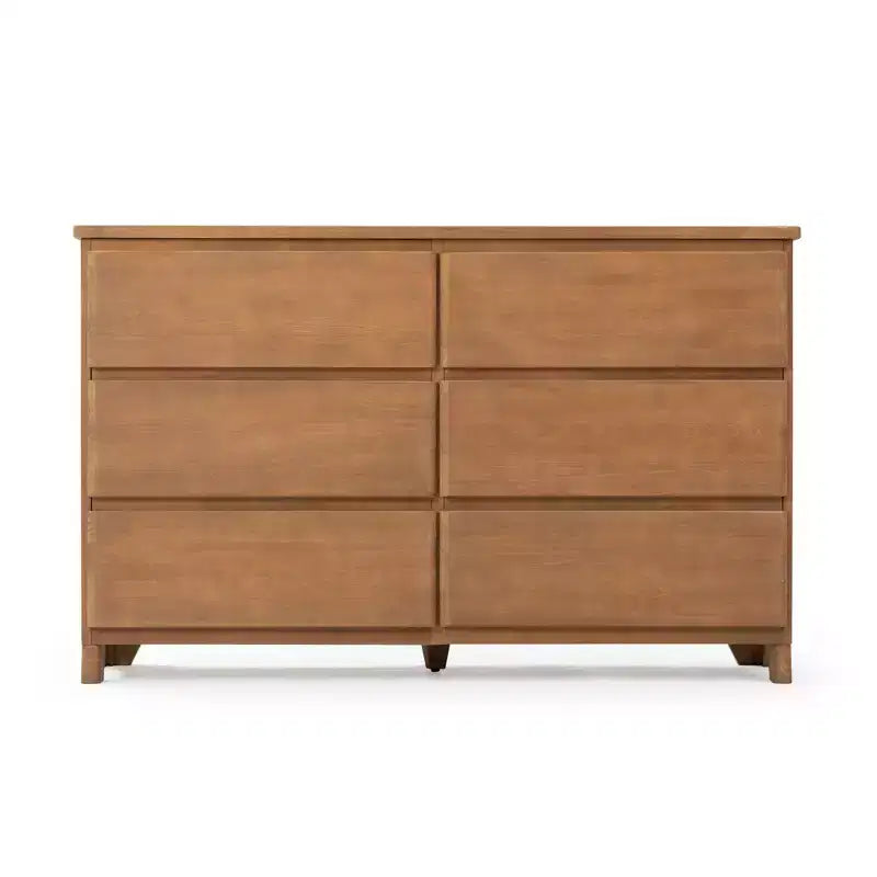 Solid Wood Farmhouse 6 Drawer Dresser