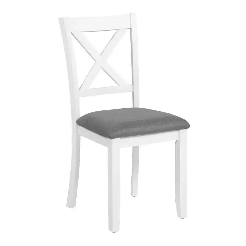 GDFStudio Loren Modern 7-Piece Solid Wood Upholstered Dining Table and Chairs Set
