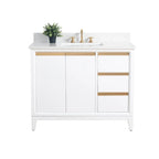 Vanity Art Bathroom Vanity with Ceramic Sink and Engineered Marble Top