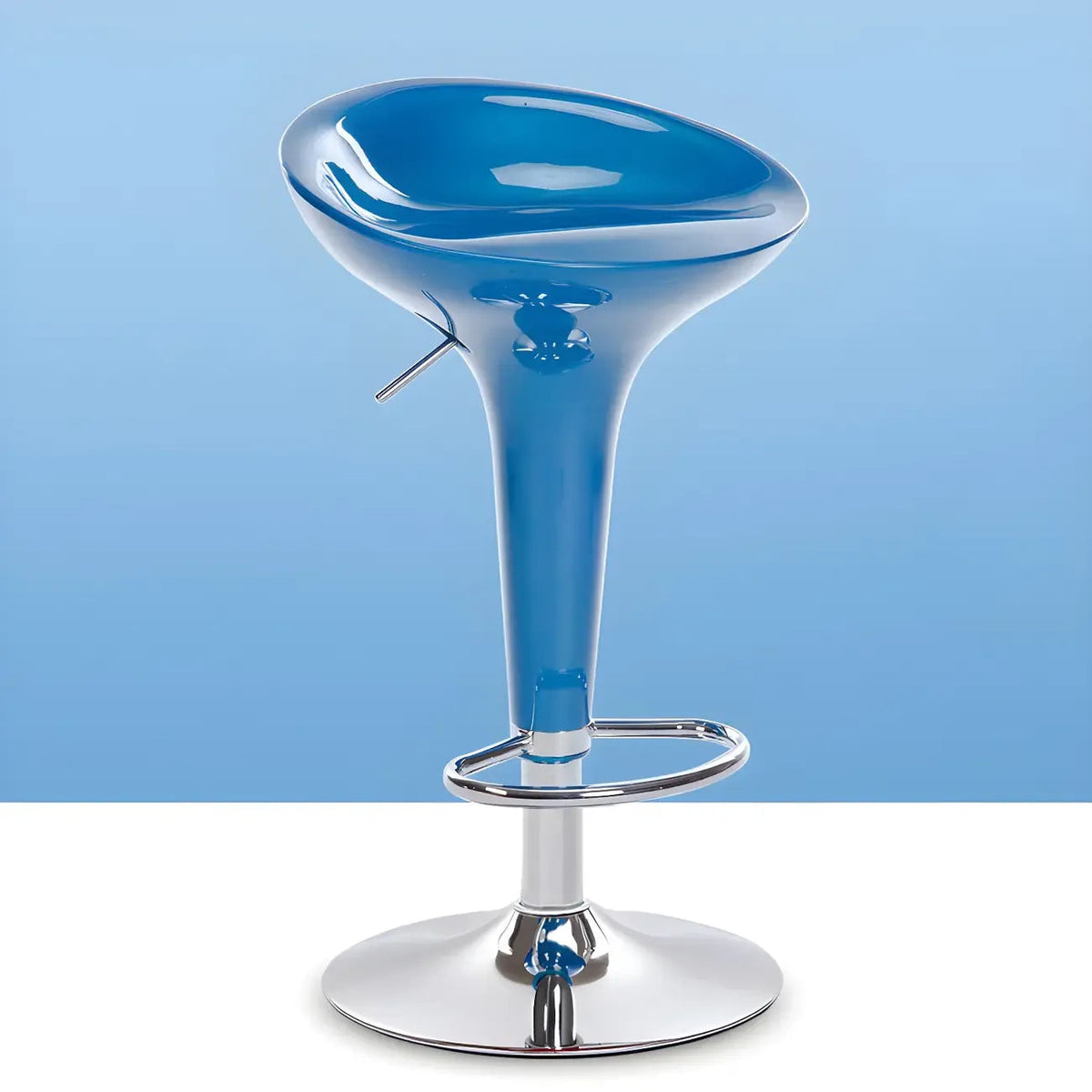 Plastic Chrome Swivel Bar Stool Height Adjustable