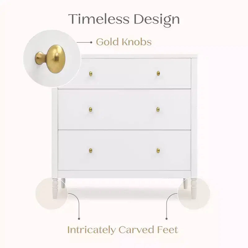 3 Drawer Dresser with Changing Top - Kids Nursery