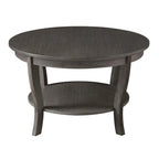 Convenience Concepts American Heritage Round Coffee Table with Shelf