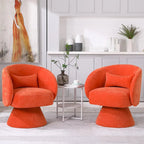 Upholstered Swivel Armchair (Set of 2)